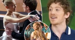 Ethan Slater skirts around Ariana Grande relationship question as breakup rumors swirl