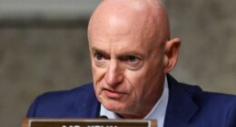 FILE - Sen. Mark Kelly, D-Ariz., speaks during a Senate Intelligence Committee hearing, at the Capitol in Washington, Jan. 15, 2025. (AP Photo/John McDonnell, File)