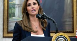 FILE - Alina Habba speaks after being sworn in as interim US Attorney General for New Jersey, in the Oval Office of the White House in Washington, on March 28, 2025. (Pool File via AP, file)