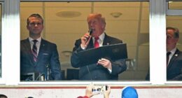 Fans Boo as Trump Swears In Military Members at Commanders Game