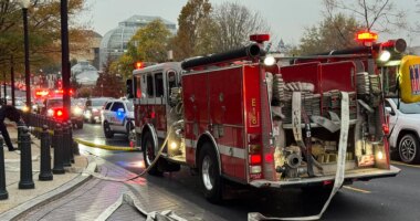 Fire erupts in US Capitol trolley system, 2 police officers taken to hospital