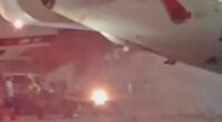 Fire starts on packed Virgin Australia plane as it lands