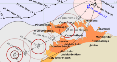 Tropical Cyclone Fina is slowly approaching the Northern Territory ﻿coast and is expected to intensify to a category two storm.