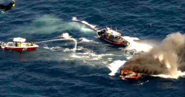 Florida boater rescues two people from vessel engulfed in flames off coast