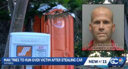 Florida man hid in porta potty after stealing car: Police