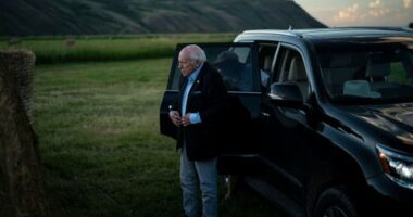 Former Vice President Dick Cheney arrives to hear his daughter Liz Cheney speak in Jackson Hole, Wyoming, in August 2022.