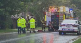 Four people are fighting for their lives after a serious house fire in Lawnton, Brisbane, Queensland