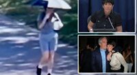 Ghislaine Maxwell filmed bizarrely carrying umbrella on sunny day at Texas prison: video