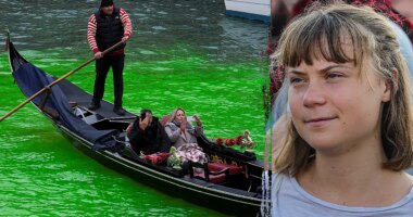 Greta Thunberg fined, banned from Venice after Extinction Rebellion dyes Grand Canal green