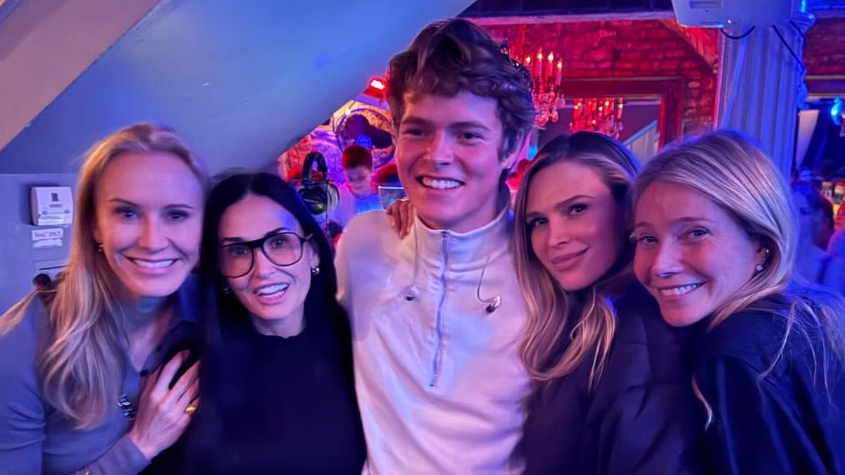 Gwyneth Paltrow's son Moses Martin, 19, towers over her in rare snap