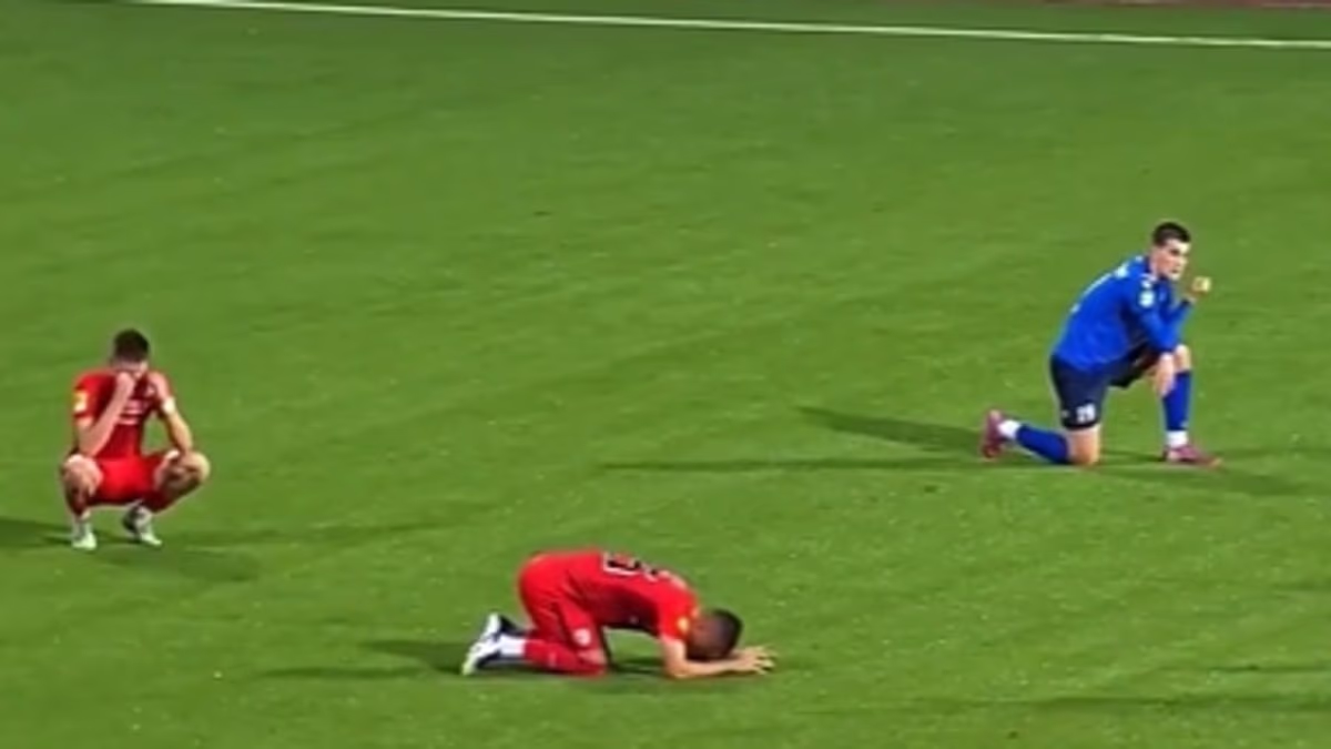 Heartbreaking moment players are told their manager has died mid-match