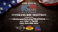Help change lives during our 10th annual K9s for Warriors Veterans Day Telethon