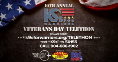 Help change lives during our 10th annual K9s for Warriors Veterans Day Telethon