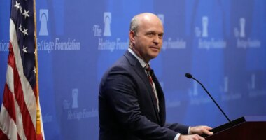 Heritage president apologizes for Carlson defense in brutal leaked all-staff meeting