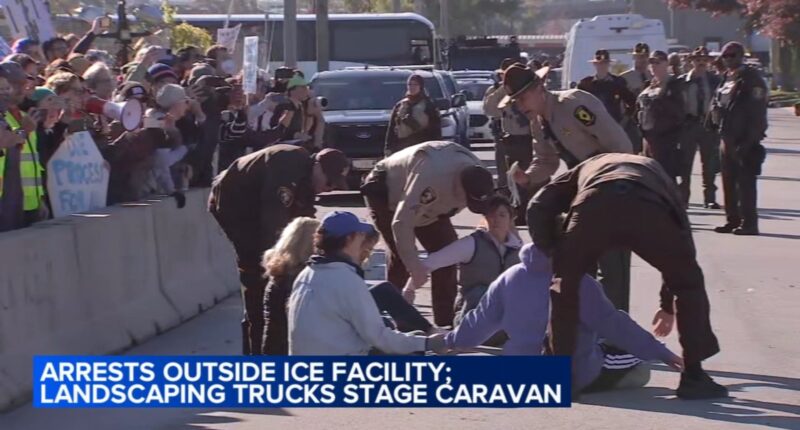 ICE Chicago news: Sheriff's deputies remove group of 'suburban moms' at Broadview protest today against immigration enforcement