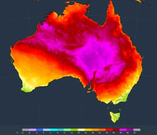 Impact of Tropical Cyclone Fina causing temperatures to nudge 50 degrees