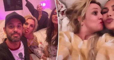 Inside Britney Spears' cozy sleepover with Kim and Khloé Kardashian