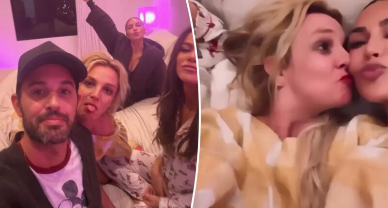 Inside Britney Spears' cozy sleepover with Kim and Khloé Kardashian