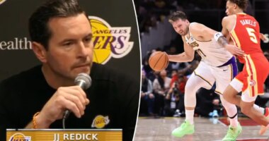 JJ Redick darts out of awkward Lakers presser after ugly loss