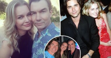 Jerry O’Connell and John Stamos finally bury the hatchet in years-long feud over Rebecca Romijn