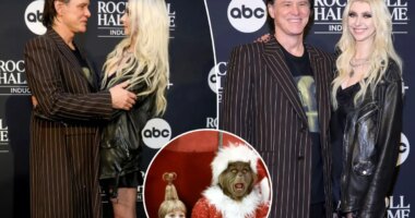 Jim Carrey reunites with ‘Grinch’ co-star Taylor Momsen for first time in 25 years at Rock and Roll Hall of Fame Induction ceremony