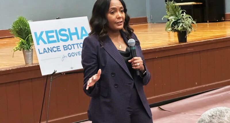 Atlanta Mayor Keisha Lance Bottoms speaks during a campaign stop in her 2026 Democratic bid for governor on Monday, Nov. 17, 2025 in Columbus, Ga. (AP Photo/Jeff Amy)