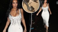 Kim Kardashian wears safety pin dress to Petra Collins' party