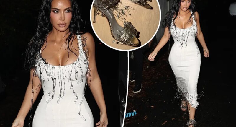 Kim Kardashian wears safety pin dress to Petra Collins' party