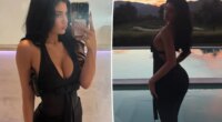 Kylie Jenner goes glam for Thanksgiving in plunging Dolce & Gabbana halter dress