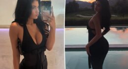 Kylie Jenner goes glam for Thanksgiving in plunging Dolce & Gabbana halter dress
