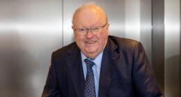 Graham Richardson arriving  at Hotel Realm for the Labor Fundraiser.