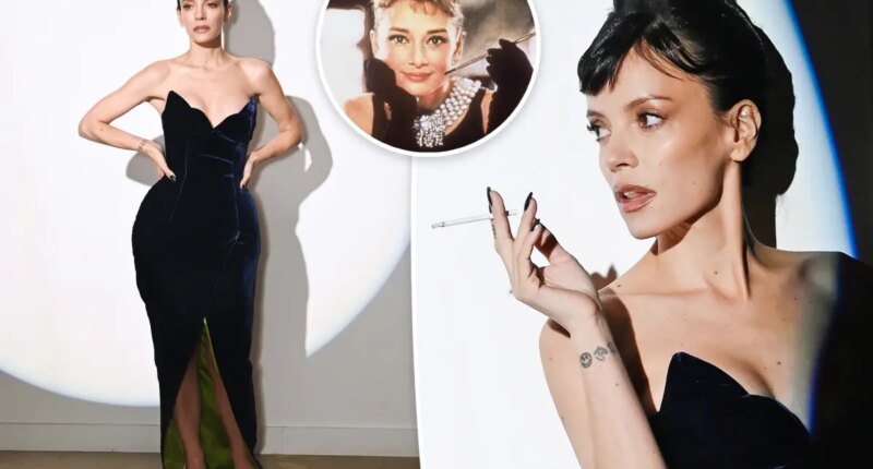 Lily Allen channels Audrey Hepburn (cigarette and all) in her runway debut for 16Arlington