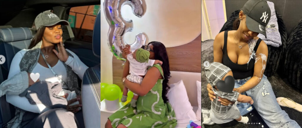“Little Bundle Of Joy”- Priscilla Ojo Marks 3 Months With Baby Rakeem