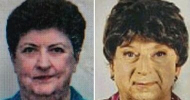 A photo of Graziella Dall'Oglio (left) and the image of her son attempting to impersonate her (right). The son collected 53,000 euros ($94,000) from her pension in the three years she was dead.