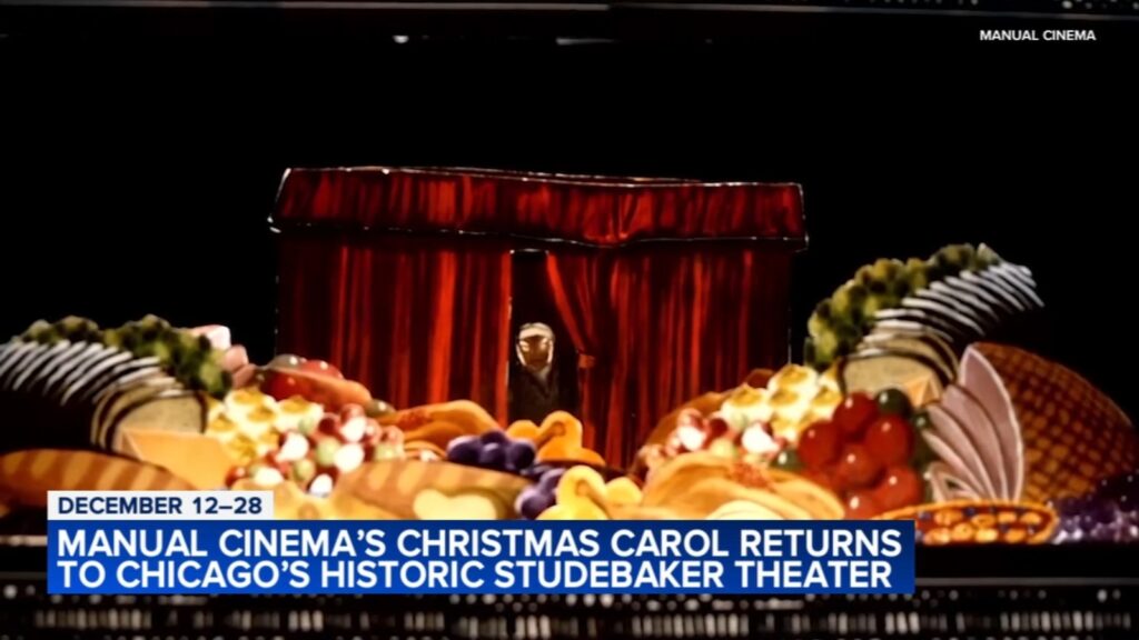 Manual Cinema's Christmas Carol returns to Chicago's historic Studebaker Theater December 12-28