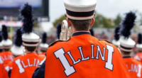 Marching Illini taking part in collegiate competition put on by Metallica