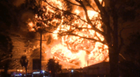 The huge fireball reached up to 150 metres in height. It occurred after an industrial fire in North St Marys in Western Sydney.