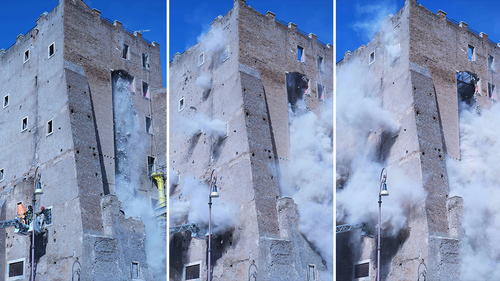 Medieval tower in Rome collapses during renovations, injuring worker