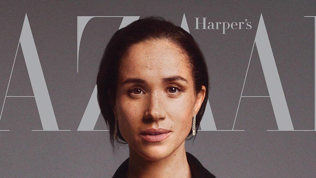 Meghan Markle goes barefaced as she poses on cover of Harper's Bazaar magazine
