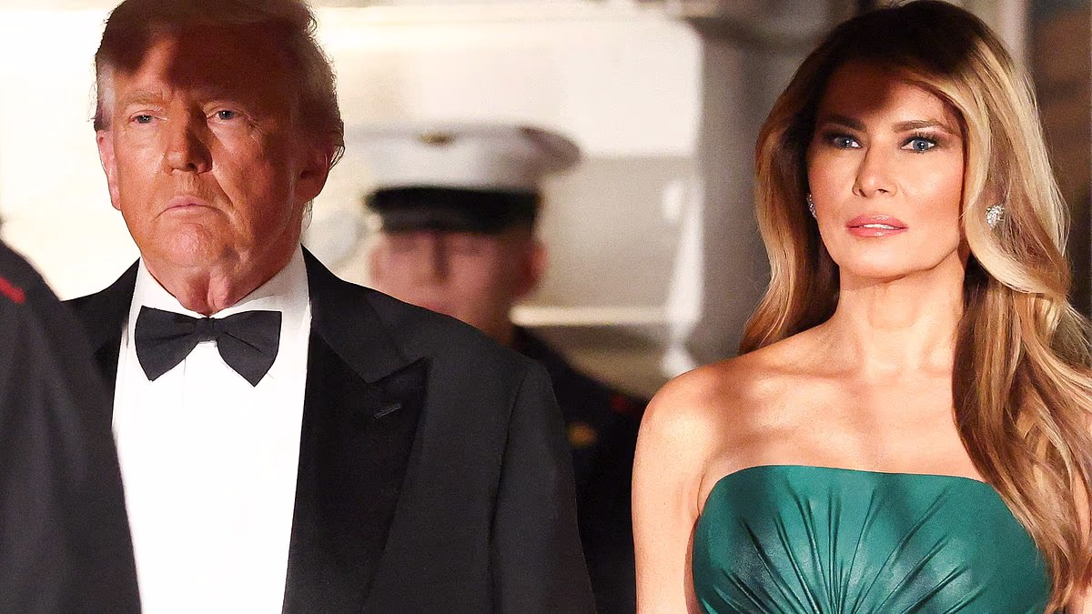 Melania stuns in strapless green gown at dinner for Saudi crown prince