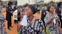 Mercy Aigbe Breaks Down in Tears During Mother’s Service of Songs