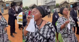 Mercy Aigbe Breaks Down in Tears During Mother’s Service of Songs
