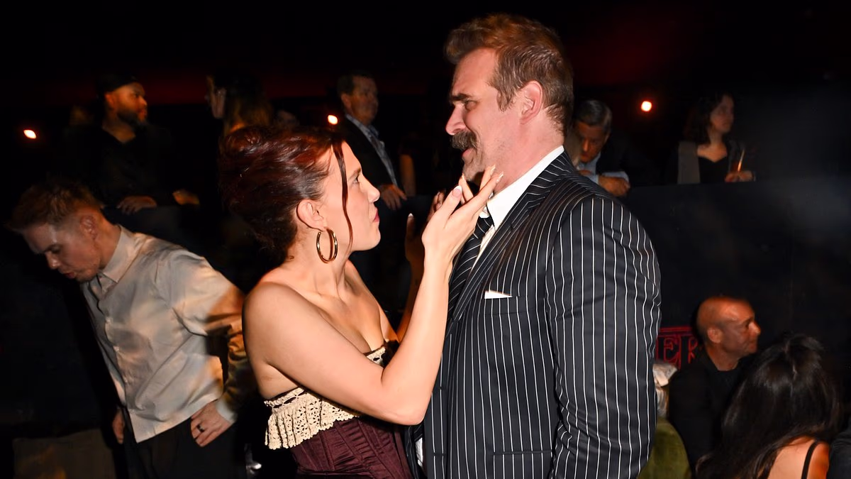 Millie Bobby Brown and David Harbour put on overly affectionate show