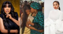 Moment Mercy Eke gifts Toyin Abraham ₦1 million at Toke Makinwa