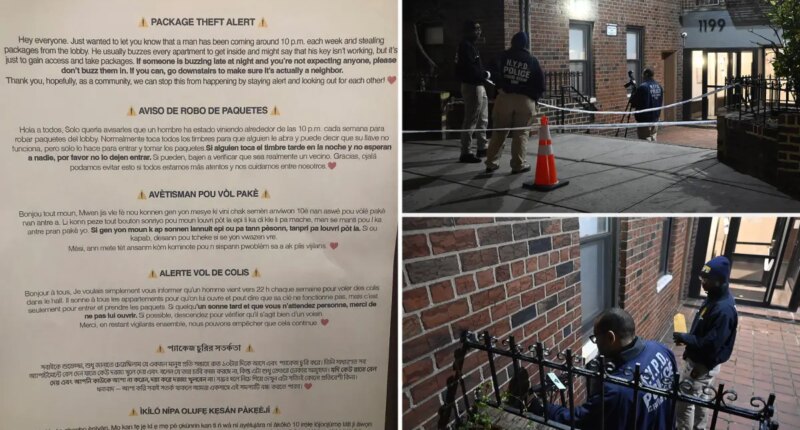 NYC super killed during suspected dispute with man trying to steal his tenants' packages