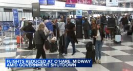 National airspace system status: Chicago's O'Hare, Midway among airports to have flight capacity reduced by FAA due to shutdown