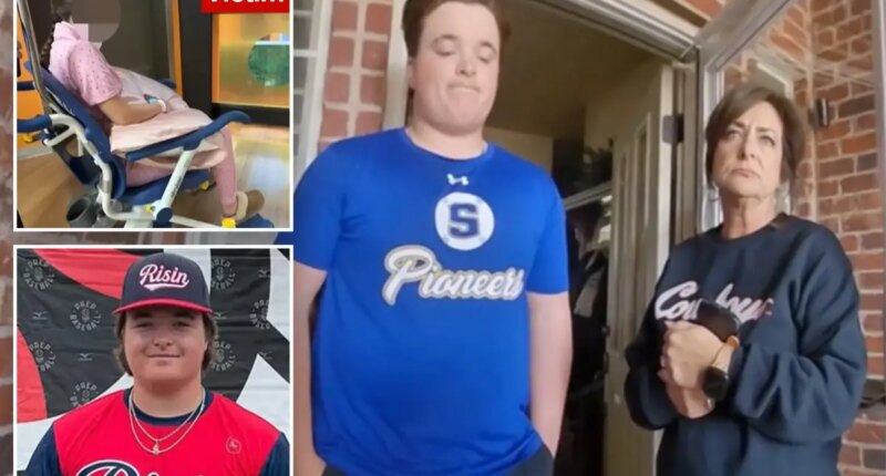 Newly released video shows cops cuffing teen linked to violent sex assault scandal that has families fuming