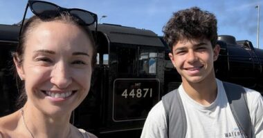 Renee Jones and her son, 15-year-old Noah Jones.