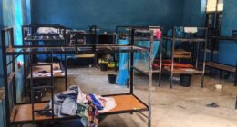 This photo released by the Christian Association of Nigeria shows the dormitories of St. Mary's Catholic Primary and Secondary School after gunmen abducted children and staff in Papiri community in Nigeria, Friday, Nov. 21, 2025. (Christian Association of Nigeria via AP)