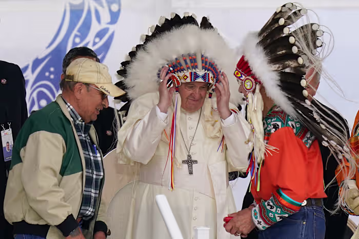 Pope returns 62 artifacts to Indigenous peoples from Canada as part of reckoning with colonial past